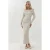 Textured Strapless Midi-jurk met Split