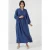 V-hals Knop Maxi Jurk