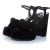 Saint Laurent Bianca 85 platform sandalen van ribvelours