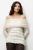 Off-shoulder Gerepte Trui met Uitsnijdingen