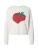ONLY Trui ‘ONLELISE’  ivoor / jade groen / knalrood