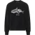 Palm Angels Split Shark Logo Black Sweatshirt