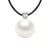 Diamond Necklace Natural 0.030 Cts en Freshwater Pearl Ronde 8-9 mm Link Nylon Black 925