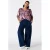MS Mode top met print – roze/zwart