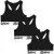 Malelions Women Bralette 3-Pack | Black
