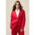 Oltre Single-breasted Linen Blazer Red
