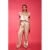 Studio AMAYA straight high waist broek champagne