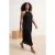 Trendyol Curve Dames Zwart Effen Midi Mouwloos Casual Recht Grote maten Jurk