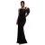 Maxi asymmetrische strakke jurk in crêpe vrouw Goddiva