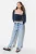 Lange Mouw Vierkante Hals Crop Velvet Top