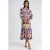Gestrikte Paisley Patroon Midi Jurk