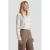 G-maxx blouse met pailletten, print en linnen – ecru