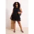 Trendyol Curve Dames Zwart Effen Kort / Mini Mouwloos Skater Grote maten Jurk