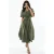 Casual V-hals Midi Shirtjurk