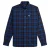 Fred Perry marineblauw tartan overhemd met lange mouwen