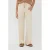 EsQualo Trousers Wide Elastic Crinkle Sand