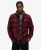 Superdry Mannen Wollen Geruit Overshirt met Fleece Voering Rood