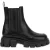 Moschino Black Leather Ankle Boot Black