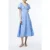 French Connection Daniella Faron Drape V Nk Midi Cornflower Blue