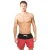 Urban Classics Heren Blok Zwemshorts (Zwart/Rood)