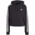 Adidas Dames essentials gestreepte french terry korte hoodie