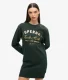 Luxe Jersey Jurk met Metallic Logo Groen