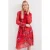 Bloemenprint Midi-jurk met Touwtjes