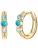 Glanzstücke München Oorbellen  turquoise / goudgeel / wit