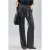 Modal Touch Hoge Taille Rechte Been Gebreide Broek met Ceintuur