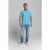 No Excess Polo Pique Garment Dyed Seablue