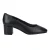 Hush Puppies Dames Anna Leren Brede Court Schoenen (Zwart)