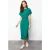 TRENDYOLMİLLA Dames Groen Effen Midi Kort Casual Bodycon Jurken