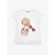 Monnalisa Meisjes t-shirt bianco rosso