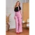 Jolene jeans met wijde pijpen in bubblegum roze