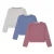Abercrombie & Fitch longsleeve – set van 3 grijs / blauw / roze