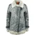 Parajumpers Haven Shearling Nine ijzergrijs leren jack