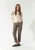 Dea Kudibal Gebreid vest ‘Felinedea ‘  beige / bruin / zwart