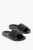 Effen leren slippers in zwart