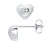 Diamond Stud Oorbellen Sieraden 0060 Cts HEARTS 925