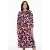 YOEK blousejurk DOLCE van travelstof met paisleyprint zwart/roze