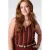 MS Mode top Plus Size met cut-out en print – donkerrood
