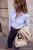 TRENDYOLMİLLA Dames Blauw Effen Lang Regular fit Overhemden