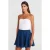 Strapless Crop Bandeau Top met Strikdetail