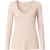 Zachte jersey top met lange mouwen en V-hals