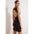 TRENDYOLMİLLA Dames Bruin Effen Kort / Mini Mouwloos Stijlvol/Avond Bodycon Jurken