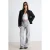 TRENDYOLMİLLA Dames Grijs Effen Wijde pijp Hoge taille Jeans