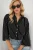 Oversized Gestreepte Cropped Shirt met Knopen sluiting