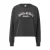 Dames boxy gewassen long sleeve T-shirt met frontdruk QS