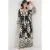 Patroon V-Hals Maxi-jurk
