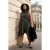 Trendyol Curve Dames Zwart Stippen Midi Mouwloos Casual A-lijn Grote maten Jurk